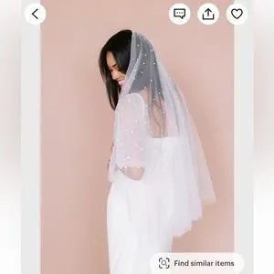 Blush & Cinders | Accessories | Nwt Handsewn Pearl Veil With 